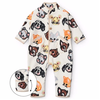 Флисовый комбинезон Molo Udo Itty Bitty Vanilla, цвет бежевый, размер 74 (5W25L302.9437)