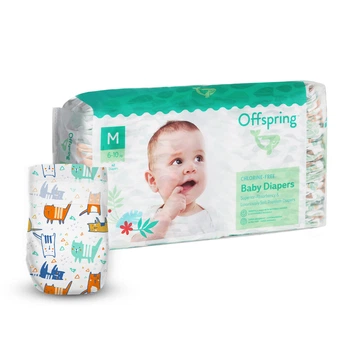 Подгузники Offspring Meow The Cat, размер M, 6-10 кг, 42 шт.