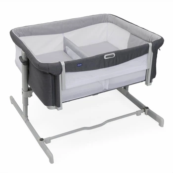 Дитяче ліжечко для двійні Chicco Next2Me Twins, колір темно-сірий (87077.68)