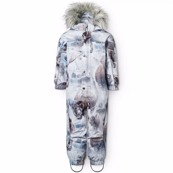 Зимний термокомбинезон Molo Polaris Fur Bison, цвет голубой, размер 122 (5W25N204.9368)