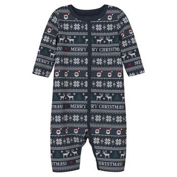 Комбинезон новогодний Name it Merry Christmas Blue, цвет синий, размер 74 (253.13234976.DSAP)