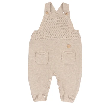Хлопковый полукомбинезон Chicco Latte Baby, цвет бежевый, размер 62 (091.00601.060)