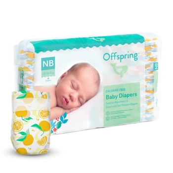 Подгузники Offspring Tangy Orange, размер NB, до 4 кг, 56 шт. (DP-OI-FAT-NB56P-TGYORN)