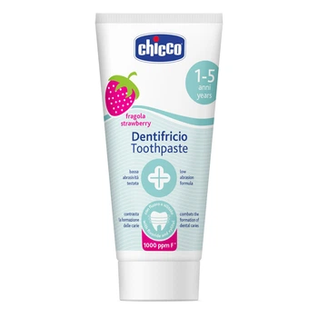 Зубная паста Chicco "Клубника", с фтором, 50 мл