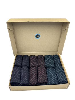 Набір чоловічих бавовняних шкарпеток Cool Socks Cotton Geometry Color Collection, високі з геометричним візерунком (12 пар) розмір 38-42