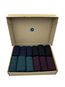 Набір чоловічих бавовняних шкарпеток Cool Socks Cotton Classic Color Collection, різнокольорові високі (12 пар) розмір 43-46