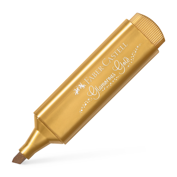 Маркер текстовильный Faber-Castell, 1-5 мм., Textliner 46, Metallic, Золотой металлик, (154650)