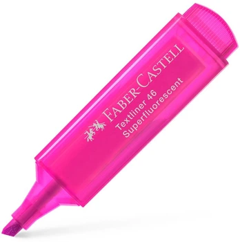 Маркер текстовильный Faber-Castell, 1-5 мм., Textliner 46, Superfluorescent, Розовый, (154628)