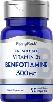 Бенфотиамин Piping Rock Benfotiamine 300mg 90 капсул