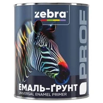 Грунт-емаль ZEBRA 010P білий 0,8кг