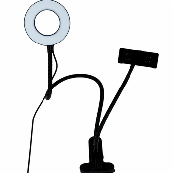 Лампа Fill Light 2 in 1 9см на прищепке USB черный металл для смартфонов и камер