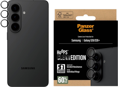 Szklo hartowane na obiektyw Panzer Glass Hoops Lens Protector do Samsung Galaxy S26 / S26+ Transparent (PG88885)