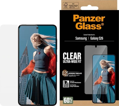 Захисне скло Panzer Glass Ultra-Wide Fit EasyAligner для Samsung Galaxy S26 (PG34506)