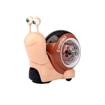 Интерактивная игрушка улитка со звуком и светом RS-3150_Cream