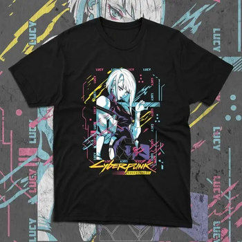 Футболка для подростка мальчика с принтом Cyber Punk Lucy Размер 160 Anime11026
