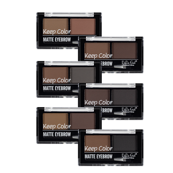 Палітра тіней для брів 2 кольори DoDo Girl Matte Brows, набір 6 штук