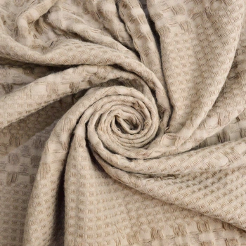 Ткань вафельная Пике Tencel IDEIA 240 см 240 гр/м2, вискоза, натуральная, для полотенец, халатов, пледов, мокко