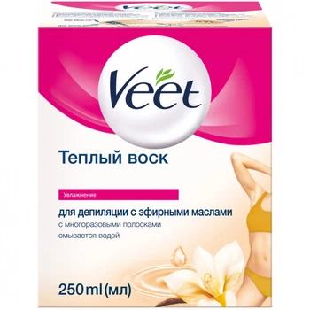 Воск для депиляции Veet теплый с эфирными маслами 250 мл (8002990293235) (263321)
