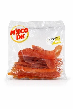 Курячі чипси "ГІРЧИЦЯ ТА МЕД" 250 г, джеркі, снеки, закуски до пива ТМ МʼЯСО.ЇЖ