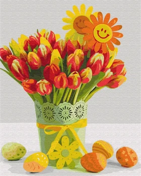 Картина за номерами Великодні тюльпани Brushme 40x50 (BS51849)