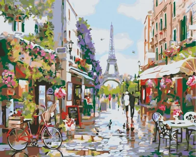 Картина за номерами Пообіддя в Парижі Brushme 40x50 (BS32748)