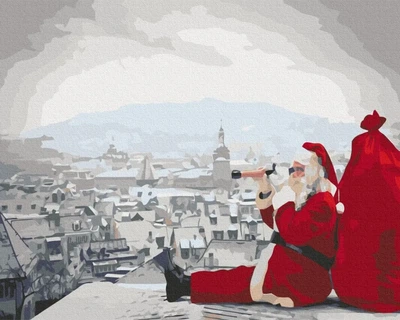 Картина за номерами Санта не дрімає Brushme 48x60 (BS26273L)