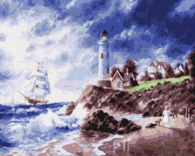 Маяк на острові Brushme 40x50 (BS22601)