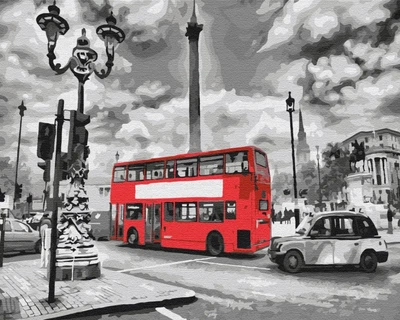Картина за номерами Автобус в Лондоні Brushme 40x50 (BS8246)