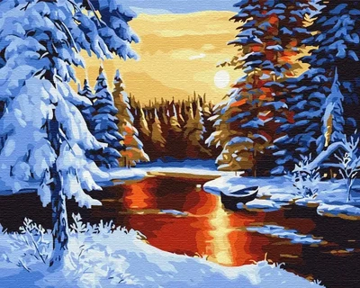 Картина за номерами Казкова зима Brushme 40x50 (BS29405)