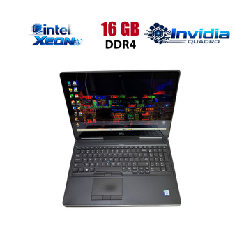 Мобильная рабочая станция Dell Precision 7520 / 15.6" (1920x1080) IPS / Intel Xeon E3-1505M v6 (4 (8) ядра по 3.0 - 4.0 GHz) / 16 GB DDR4 / 256 GB SSD / nVidia Quadro M2200, 4 GB GDDR5, 128-bit / WebCam б/у