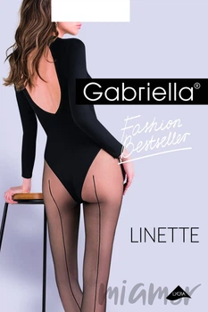 Колготки со швом сзади Gabriella Collant Linette 20 den 4 Nero