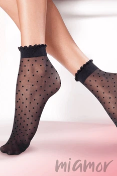 Шкарпетки у горошок Gabriella Puntina One Size Nero