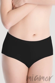 Трусики міді бавовняні безшовні Julimex Cotton Midi L Чорні