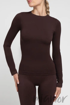Лонгслив бесшовный GIULIA LONGSLEEVE model 1 S/M Шоколад