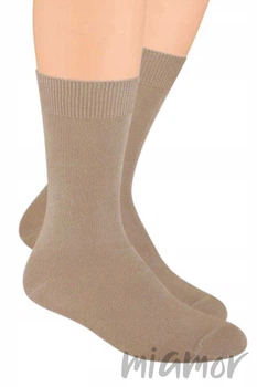 Шкарпетки бавовняні антибактеріальні Steven 055 100% Cotton 44-46 Бежеві