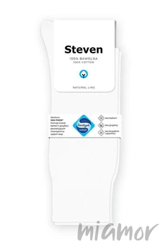 Шкарпетки бавовняні антибактеріальні Steven 055 100% Cotton 38-40 Білі