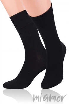 Шкарпетки чоловічі з мериносової вовни STEVEN 130 Merino Wool 41-43 Чорні