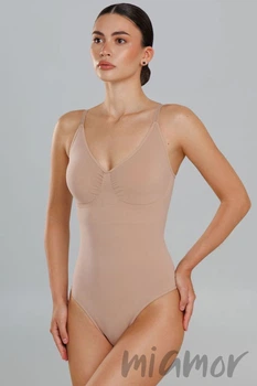 Боди-стринг корректирующий на тонких бретелях Giulia BODY STRING SHAPEWEAR S/M Бежевый