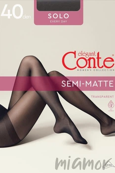 Колготки полуматовые прозрачные Conte Solo 40 2 Nero