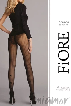 Колготки в смужку з бантиками Fiore ADRIANA 30 den 2 Nero