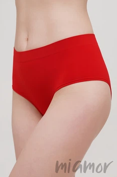 Полушортики бесшовные с низкой талией Giulia Culotte Vita Bassa Aurora Red L/XL Красные