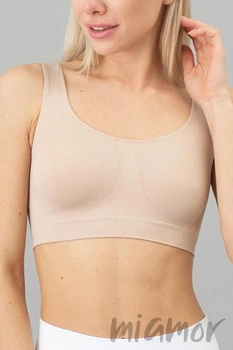 Топ безшовний Giulia Classic top Naturalle L/XL Тілесний
