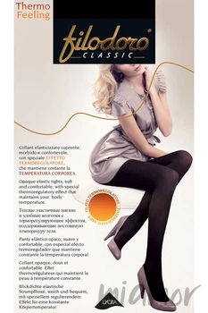 Колготки термо c вискозой Filodoro Thermo Feeling 100 den 3 Nero