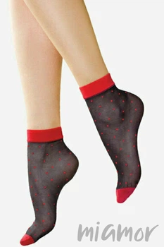 Шкарпетки в червоний горошок Lores Pois Rossi 20d One Size Чорний