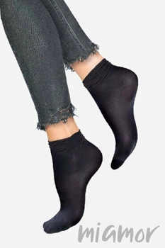 Носочки женские без резинки LORES Loose 40Den One Size Черный