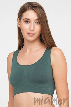 Топ безшовний на широких бретелях Giulia Classic Top S/M Хакі