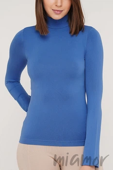 Водолазка-гольф безшовна GIULIA LUPETTO MANICA LUNGA AMPARO BLUE S/M Синя