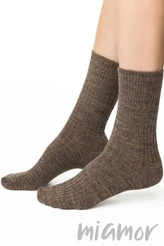 Носки женские из шерсти альпаки STEVEN 044 Alpaka Wool 35-37 Бежевые