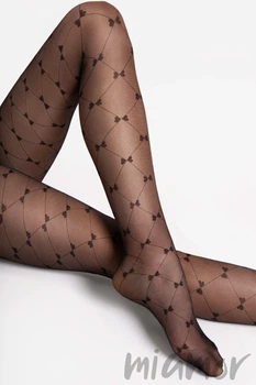 Колготки с принтом бантики Fiore Ribbon 20 4 Чёрный