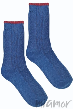 Носки зимние вязаные с шерстью Ekmen 1610 Wool 37-41 Темно-синие